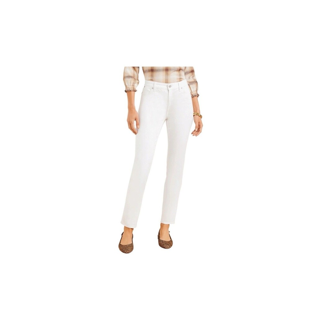 Talbots Women's White Slim Ankle Denim Jeans Stretch 14 NWOT